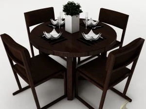 set tavolo da pranzo 33 Modello 3D