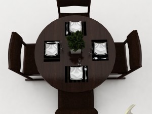 dining table set 33 Modelo 3D