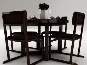 dining table set 33 Modelo 3D