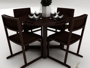 dining table set 33 Modelo 3D
