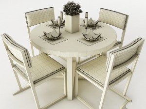 dining table set 33 Modelo 3D