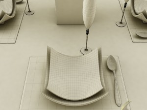 dining table set 33 Modelo 3D