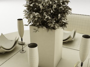 dining table set 33 Modelo 3D