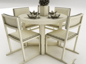 dining table set 33 Modelo 3D