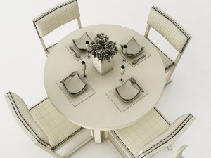 dining table set 33 Modelo 3D