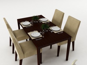 dining table set 34 3D Model