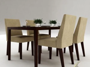 dining table set 34 3D Model