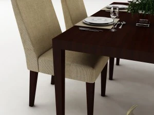 dining table set 34 3D Model