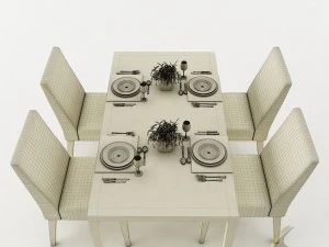dining table set 34 3D Model