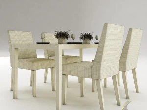 dining table set 34 3D Model