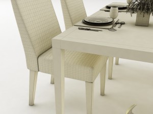dining table set 34 3D Model