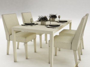 dining table set 34 3D Model