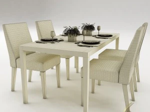 dining table set 34 3D Model