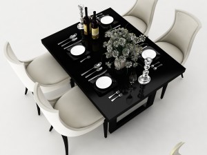 dining table set 35 Modelo 3D