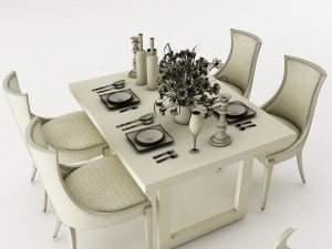 dining table set 35 Modelo 3D
