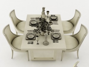 dining table set 35 Modelo 3D