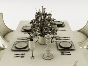 dining table set 35 Modelo 3D