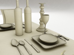 dining table set 35 Modelo 3D