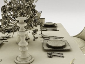 dining table set 35 Modelo 3D