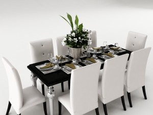 dining table set 36 Model 3D