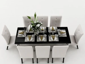 dining table set 36 3D Model