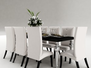 dining table set 36 3D Modell