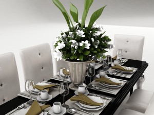 dining table set 36 3D Modell