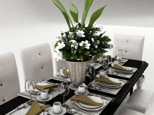 dining table set 36 3D Model
