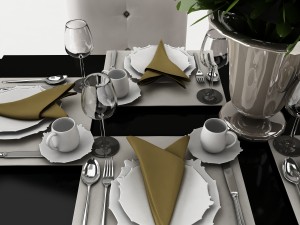dining table set 36 3D Modell