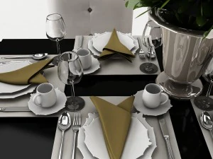 dining table set 36 3D Model