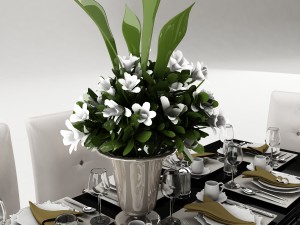 dining table set 36 3D Modell