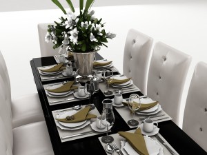 dining table set 36 3D Modell