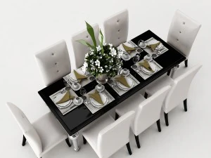 dining table set 36 3D Model