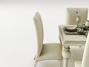 dining table set 36 3D Modell