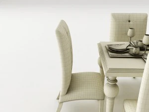 dining table set 36 3D Model