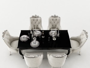 dining table set 37 3D Model