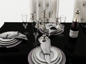 dining table set 37 3D Model
