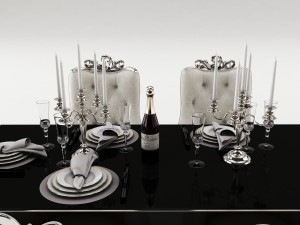 dining table set 37 3D Model
