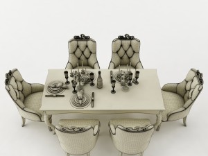 dining table set 37 3D Model