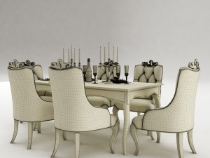dining table set 37 3D Model