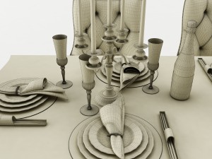 dining table set 37 3D Model