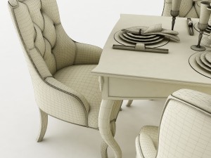 dining table set 37 3D Model