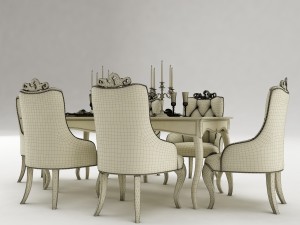 dining table set 37 3D Model