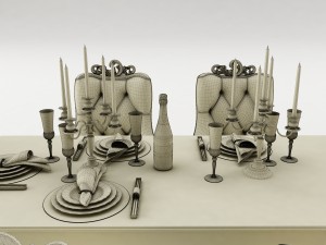 dining table set 37 3D Model