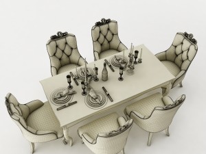 dining table set 37 3D Model