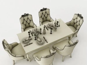 dining table set 37 3D Model