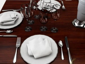 dining table set 38 3D Model