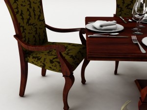 dining table set 38 3D-Modell