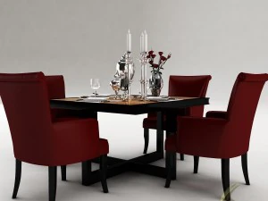 dining table set 39 3D Model
