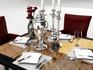 dining table set 39 3D Model